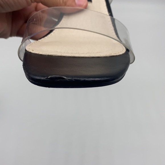 French Connection - Clear Straps Black Heels Size 6 - Picture 11 of 14